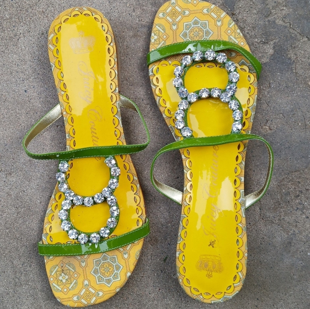 RARE Y2K Juicy Couture Smells Like Couture Women's Slip-On Sandals.